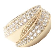Authentic! Cartier Panthere Gryph 18k Yellow Gold 2.50ctw Diamond Band Ring - $23,625.00