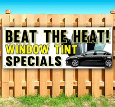 Beat The Heat Window Tint Advertising Vinyl Banner Flag Sign Many Sizes - £18.69 GBP+