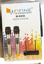 FIFINE K036 Dual Wireless Condenser Microphone System - Black/Silver - £29.62 GBP