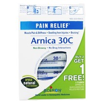 Boiron Arnica 30c Pain Relief Pellets Buy 2 Get 1 Free Value Pack 3 x 80... - $17.39