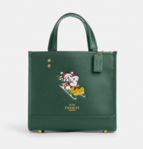 Coach X Disney Dempsey Tote 22 w/ Sled Motif Mickey Mouse ~Nwt~ Dark Pine CM844 - £193.84 GBP