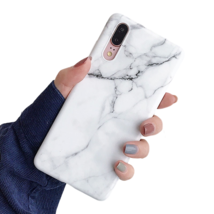 Anymob Samsung Milky White Marble Case Back Cover Silicone Phone Protection - £21.49 GBP