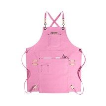 Beautiful Aprons Gift For Mrs,Professional Pink Apron For Women With Pockets - £16.51 GBP
