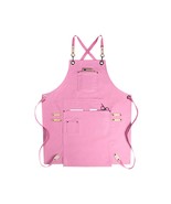 Beautiful Aprons Gift For Mrs,Professional Pink Apron For Women With Poc... - £16.41 GBP