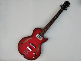 Matte red  Electric Guitar,Semi Hollow Mahogany Body One Piece Pickup S185 - £222.80 GBP