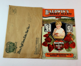 Vintage 1929 O.A.D. Baldwin Nursery Catalog Book Berry Plants Bridgman Michigan - £39.46 GBP