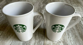 Set of 2 - 2015 Starbucks Tall 14.67 fl oz Mugs Classic Mermaid Logo - $19.99