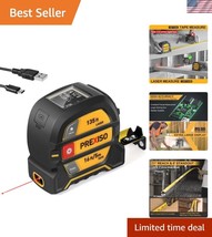 2-in-1 Laser Tape Measure Tool - 135ft Laser &amp; 16ft Magnetic Tape with Clip - $1,400.96 MXN