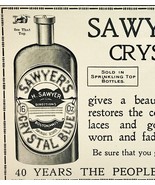 1901 Sawyer&#39;s Crystal Blue Victorian Laundry Detergent Advertisement - $27.56 CAD