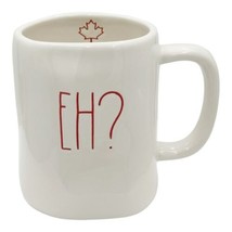 Rae Dunn &quot;EH? &quot; Mug Canadian Maple Artisan Coll. By Magenta White w Red Letters - £9.39 GBP