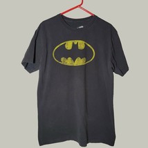 Batman Shirt Mens XL With Logo Black Short Sleeve Casual Superhero - £9.58 GBP