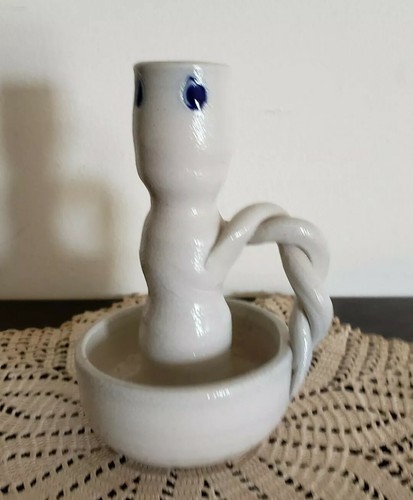 Williamsburg Pottery Candlestick Holder ~ 4.5" Tall ~ Country Decor Item image 3
