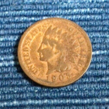 1905 Small Cent Indian Head Cent 1¢ ~876A - £2.98 GBP