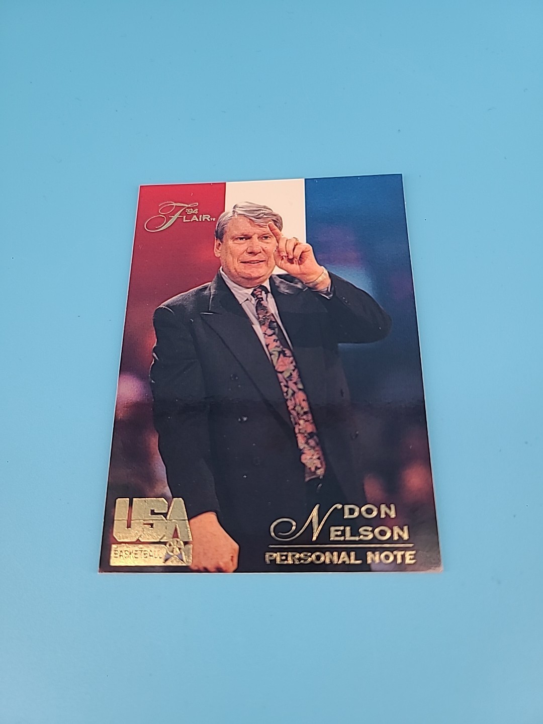 1994 Fleer Don Nelson #8 Personal N̈ote USA BASKETBALL CARD  - £1.12 GBP