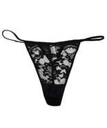 JEZEBEL Women&#39;s 3805P Lace Thong Underwear Black ( M ) - £31.59 GBP