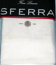 Sferra MADELYN White Standard Sham Egyptian Cotton Sateen Jacquard Scroll New - $49.40