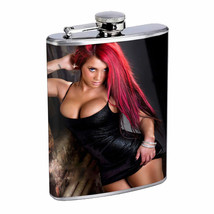 Rock &amp; Roll Pin Up Girls D4 Flask 8oz Stainless Steel Hip Drinking Whiskey - £11.90 GBP