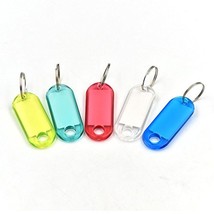 Fujiyuan 50 Pcs Key Rings for luggage Plastic ID Label Tags Keychain Split Ring  - £5.83 GBP