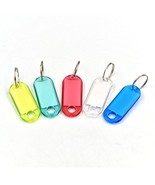 Fujiyuan 50 Pcs Key Rings for luggage Plastic ID Label Tags Keychain Spl... - $7.30