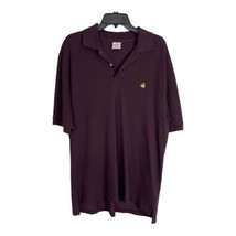 Brooks Brothers Mens Polo Shirt Adult Size Large Maroon Short Sleeve Nor... - $26.25
