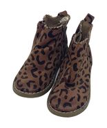 Baby Gap Brown Leopard Print Booties With Side Zippers For Easy Closure - €9,88 EUR