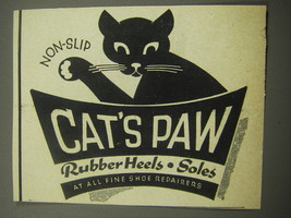 1957 Cat&#39;s Paw Rubger Heels and Soles Advertisement - £14.50 GBP