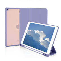 Anymob iPad Case Purple Acrylic Split PU leather Magnetic Smart Silicon ... - $25.90