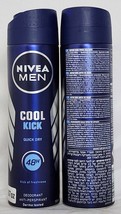 (2 Ct) Nivea Men Cool Kick - Quick Dry - 48h Anti-Perspirant 5.07 oz - $24.74