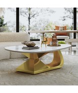 Modern Sintered Stone Coffee Table - Steel Base &amp; Durable Elegance - $10,138.71 MXN