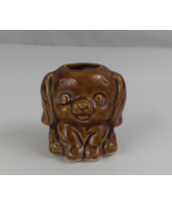 Vintage Ceramic Brown Scottish Terrier Cartoon Puppy 2&quot; Toothpick Holder... - $13.56 CAD