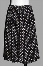 VTG Black Off-White Horse Heads &amp; Horseshoes Pleated Top Flared Lined Sk... - $24.99