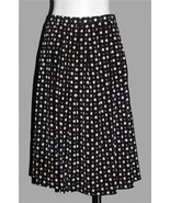 VTG Black Off-White Horse Heads &amp; Horseshoes Pleated Top Flared Lined Sk... - $34.17 CAD