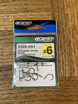 Owner Mosquito Circle Hook Size 6-BRAND NEW-SHIPS SAME BUSINESS DAY - $11.76