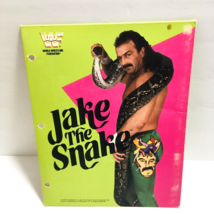 Vintage WWF Folder Jake the Snake Titan Sports Vibrant Rare - £37.22 GBP