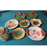 Antique Majolica Dishes Tray Squirrel Bird Tray George Jones Repro - $64.16 CAD+