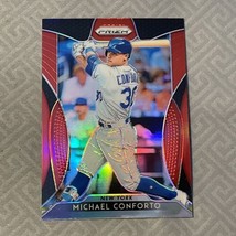 2019 Panini Prizm Red Prizm Baseball Card Michael Conforto Mets - £1.78 GBP