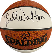 Bill Walton signed NBA Spalding White Panel Basketball- JSA Witnessed (H... - £107.87 GBP