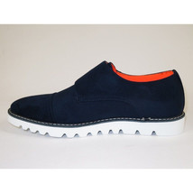 Men Tayno Dressy Casual Soft Suede Comfortable Double Buckle #Freshman Navy image 5