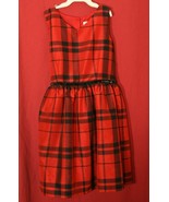 Cat &amp; Jack Girl&#39;s Holiday Dress Red And Black Plaid Sleeveless Size XL - €12,20 EUR