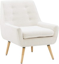 Linon Ivory Sherpa Accent Reid Chair, White - $266.99