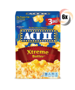 6x Packs Act II Xtreme Butter Microwave Popcorn | 3 Bags Per Pack ACT 2 - $40.59 CAD