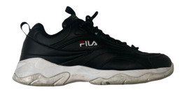 FILA Disarray Leather Chunky Womens Sneaker Black Shoes Sz 7.5 - £10.99 GBP