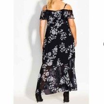 NWT City Chic  Night Garden Floral Chiffon Maxi Dress Size 14 - £47.46 GBP