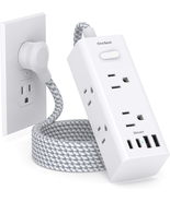 Power Strip Surge Protector -  6 Widely Outlets with 4 USB Ports (2 USB ... - $383.79 MXN
