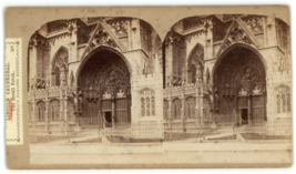 c1890&#39;s 3.25X5.75 in Sedgfield&#39;s Real Photo Stereoview Card Lincoln Cathedral - £11.08 GBP