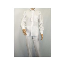 Men INSERCH premium Soft Linen Breathable 2pc Walking Leisure suit LS29116 white image 2