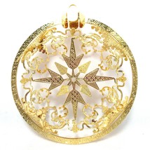 2002 Snowflake Enchantment Danbury Mint Christmas Ornament Gold Plated C... - £15.58 GBP