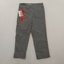 S.C. &amp; CO. Women&#39;s Pull On Dress Pants Size 8 Black White Plaid Stretch  - $7.92