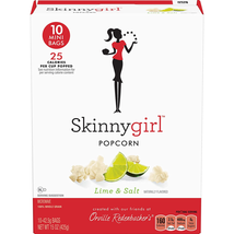 Skinnygirl Lime &amp; Salt Flavored Microwave Popcorn, 10 Count Mini Popcorn Bags (6 - £46.13 GBP