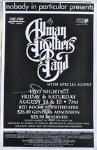 GREG ALLMAN SIGNED POSTER - RED ROCK AMPITHEATRE - The Allman Brothers  ... - £256.96 GBP